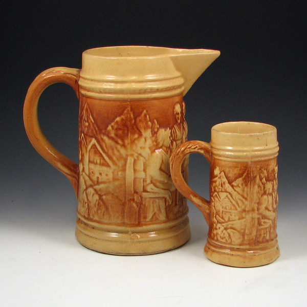 Appraisal: Hull Early Stoneware - Pitcher Mugs Lot of seven Early