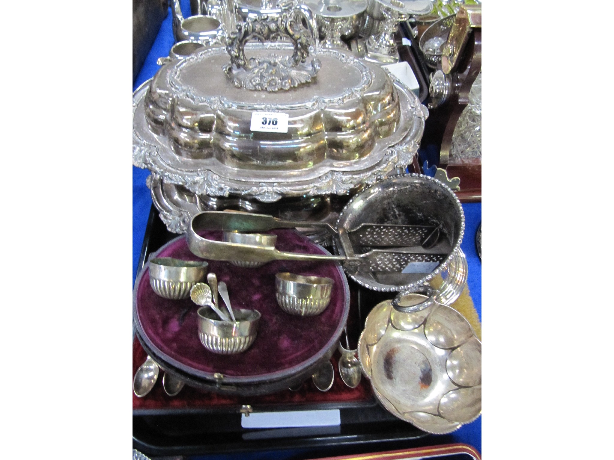 Appraisal: A tray lot of EP - pair of entree dishes