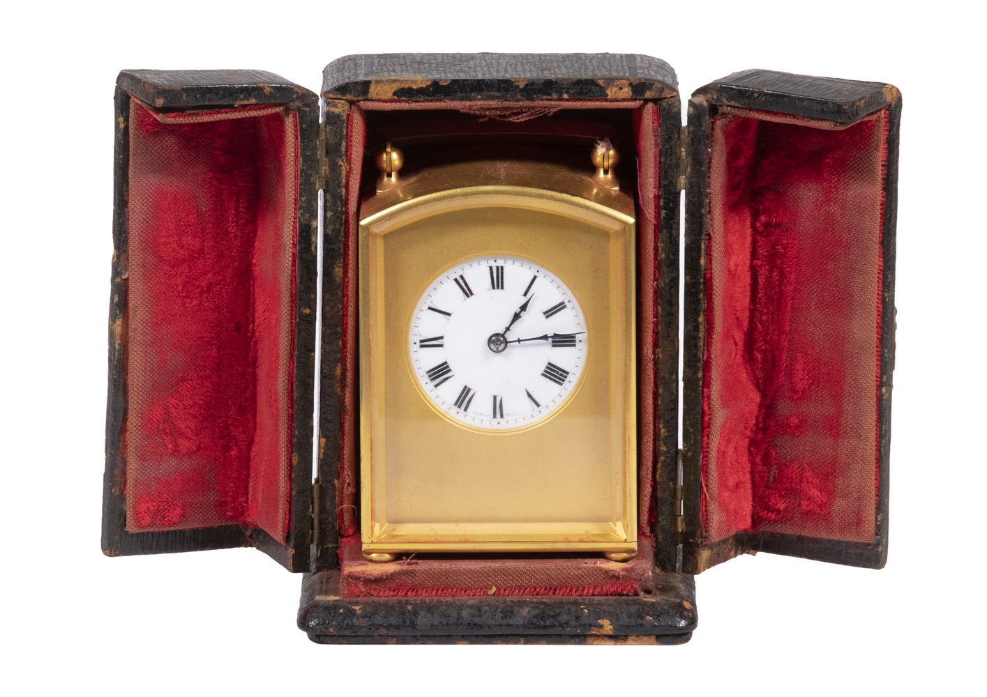 Appraisal: CASED C H HOUR FRENCH CARRIAGE CLOCK Early th c