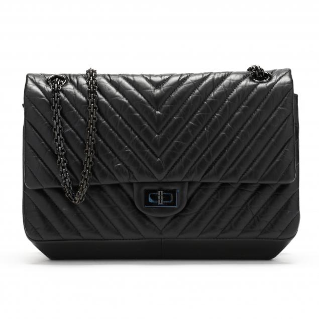 Appraisal: Chevron Quilted Shoulder Bag Chanel Reissue Made in France of