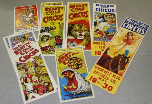 Appraisal: Eleven circus posters mostly Clyde Beatty-Cole Bros various sizes