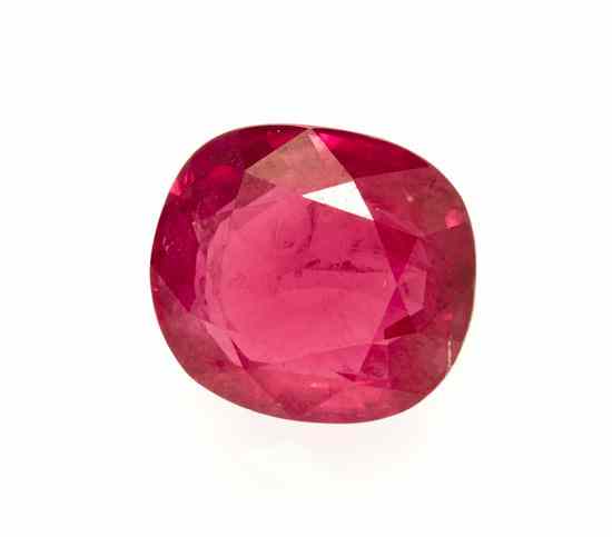 Appraisal: A Cushion Cut Carat Ruby measuring approximately x x mm