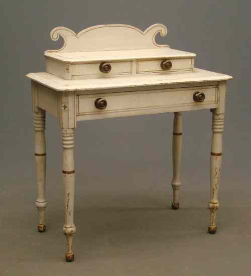 Appraisal: th c drawer side table having long drawer above it