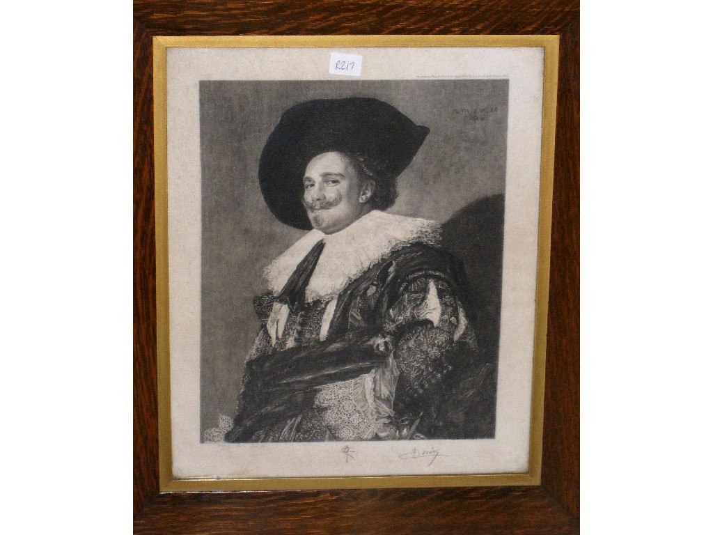 Appraisal: EUGENE DECISY Engraving 'The Laughing Cavalier' after Frans Hals signed