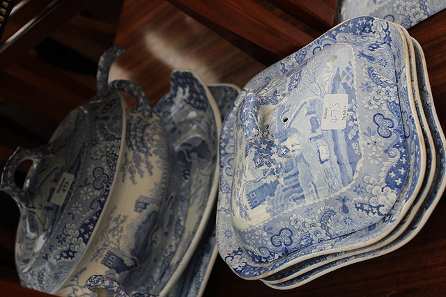 Appraisal: A QUANTITY OF SPODE BLUE AND WHITE POTTERY consisting of