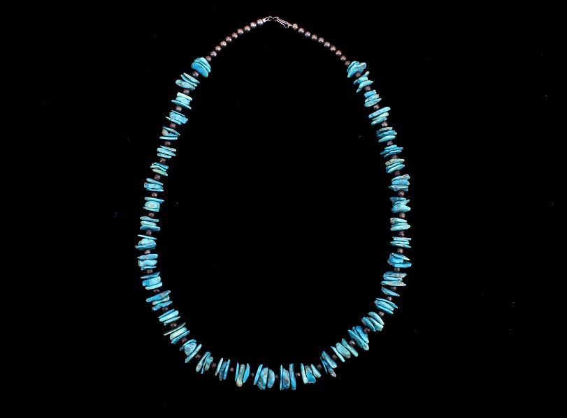 Appraisal: Navajo Sterling Silver Pearls Turquoise Necklace For your consideration is