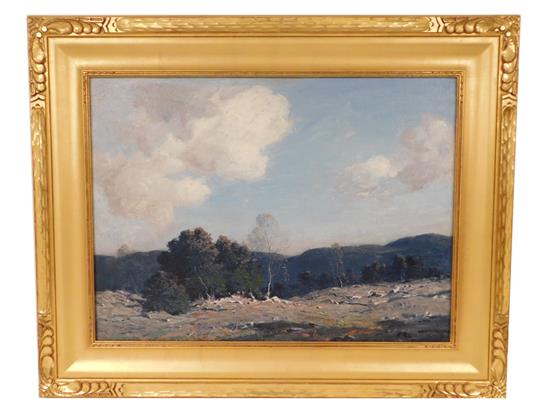 Appraisal: George M Bruestle American - Pasture in Lyme oil on