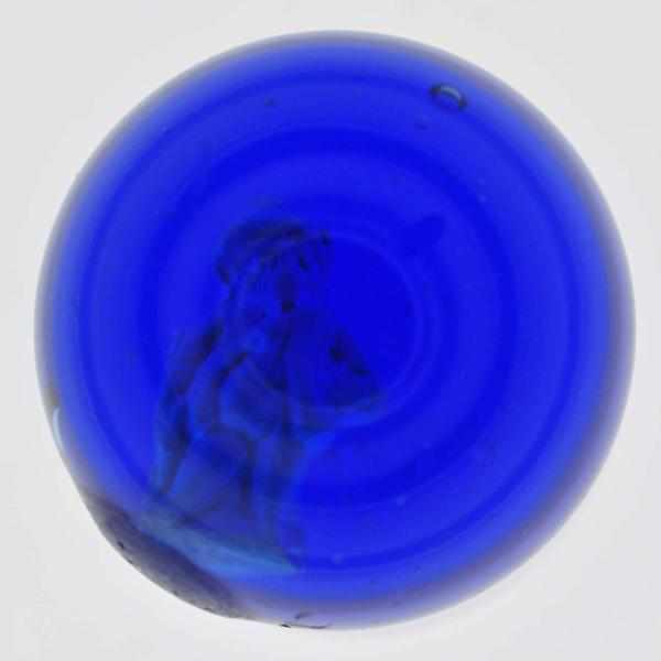 Appraisal: Blue Glass Mythical Character Sulphide Marble Description Blue glass sulphide