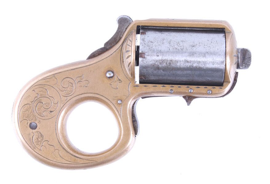 Appraisal: James Reid Cal Engraved Knuckleduster Revolver Feature in this lot