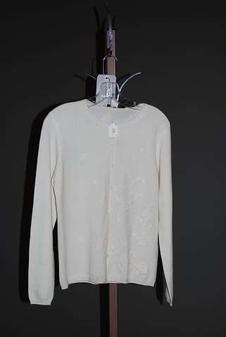 Appraisal: Akris cream cashmere silk blend cardigan with placket front buttons