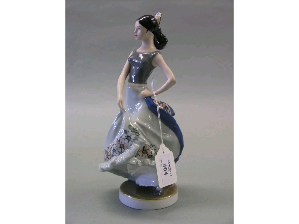 Appraisal: A modern Royal Dux bone china figure young female dancer