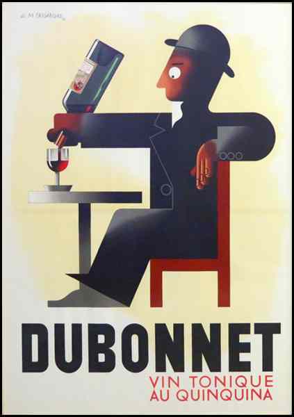 Appraisal: A M CASSANDRE FRENCH - DUBONNET Poster printed by Ffset