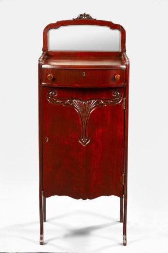 Appraisal: American Late Victorian Stained Mahogany Music Cabinet ca of Art