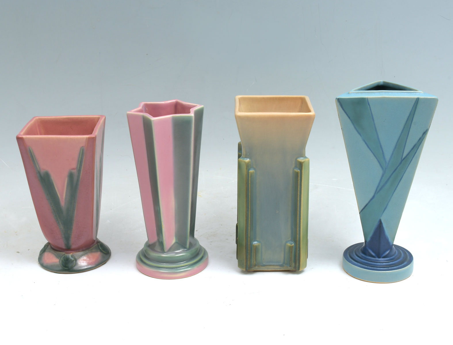 Appraisal: PC ROSEVILLE POTTERY ''FUTURA'' VASES Tallest Approx '' h x