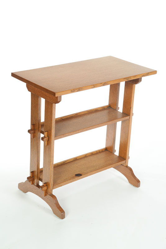 Appraisal: ROYCROFT LITTLE JOURNEY'S STAND Blond oak with a rectangular top