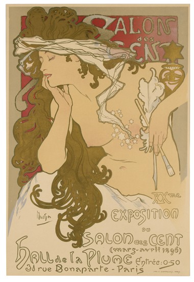 Appraisal: ALPHONSE MUCHA - SALON DES CENTS XXEME EXPOSITION x inches