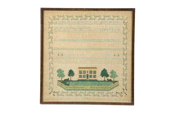 Appraisal: NEW YORK SAMPLER Lydia Visscher Albany Albany County silk on