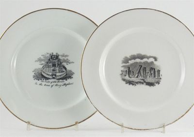 Appraisal: Twelve Royal Worcester plates printed in black with scenes of