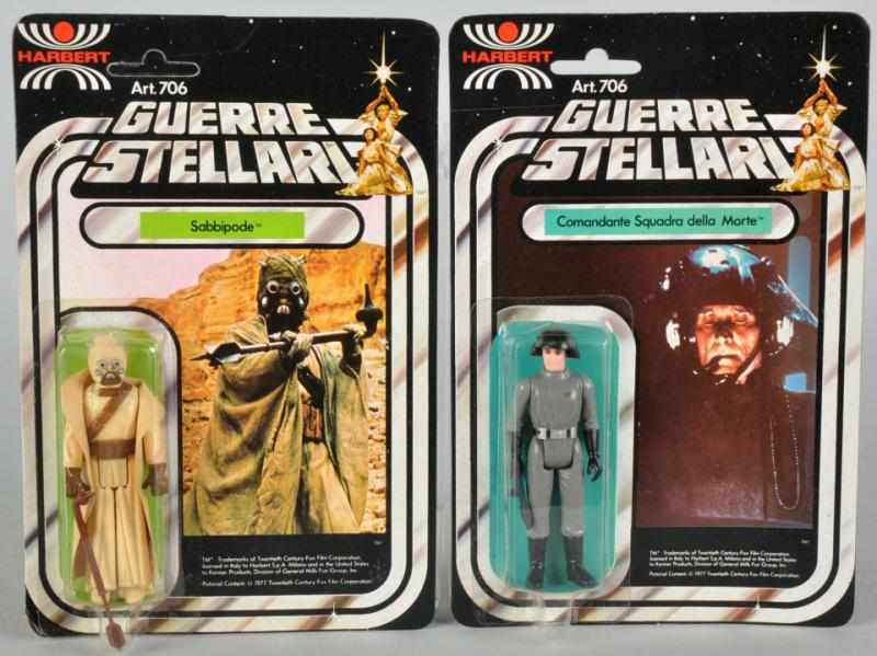 Appraisal: Lot of Italian Star Wars Carded Figures Description Includes Squad