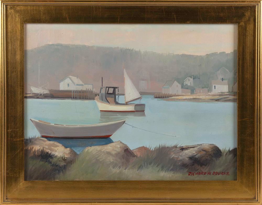 Appraisal: RICHARD W ROURKE MASSACHUSETTS - STONINGTON MORNING OIL ON CANVAS