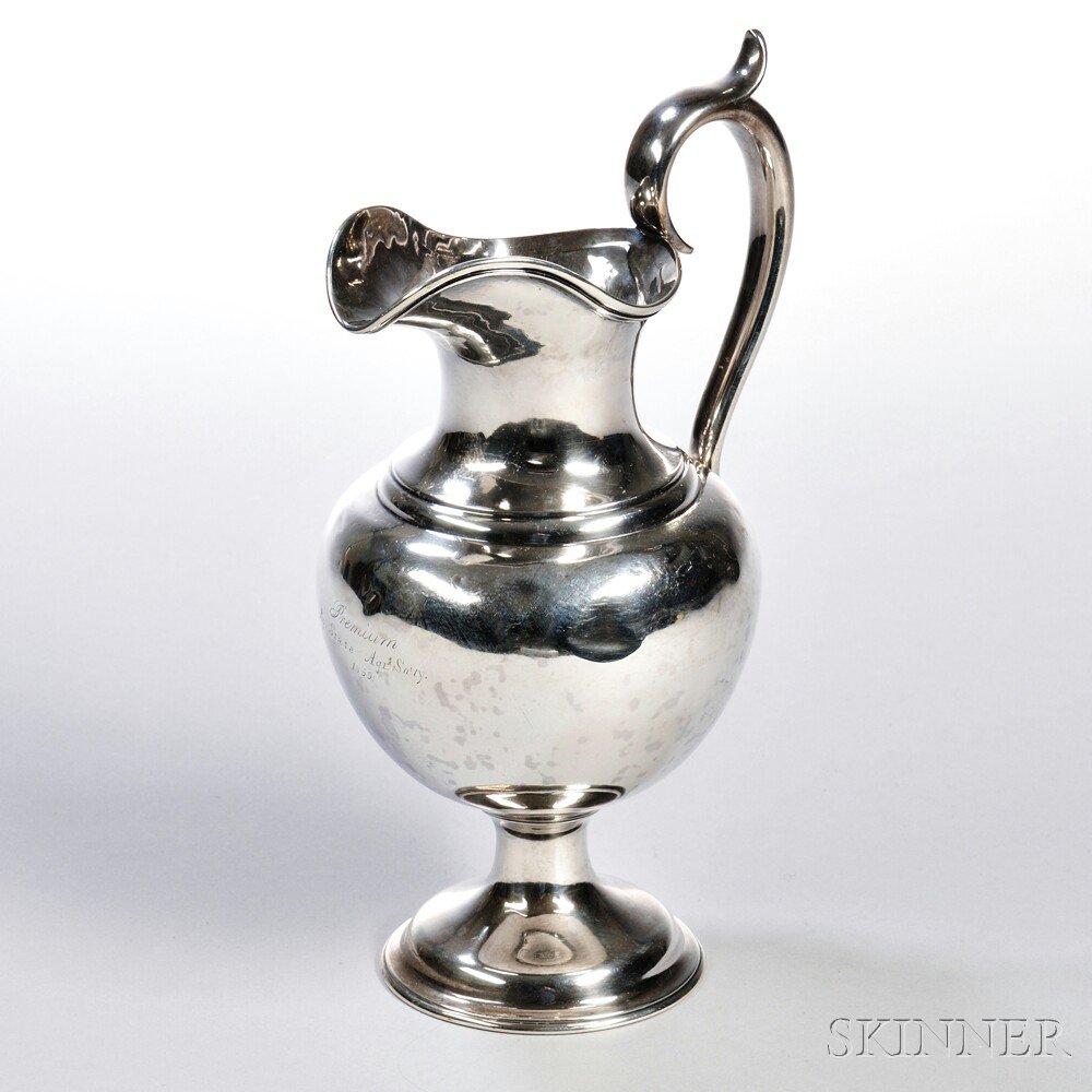 Appraisal: American Coin Silver Trophy Pitcher Philadelphia c Peter Krider maker