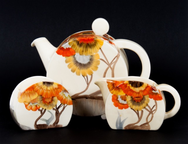 Appraisal: Clarice Cliff Bizarre Rodanthe tea set circa Wilkinson Ltd comprising