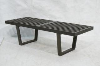 Appraisal: GEORGE NELSON Wood Slat Bench Coffee Table Smal GEORGE NELSON