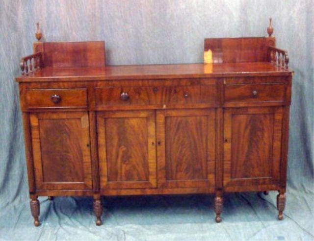 Appraisal: American Empire Sideboard with Gallery Gallery as is-missing pieces also