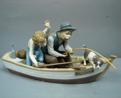 Appraisal: LLADRO - Fishing with Gramps - G Good condition