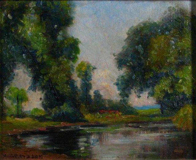 Appraisal: Homer Gordon Davisson IN - x Oil on Board signed