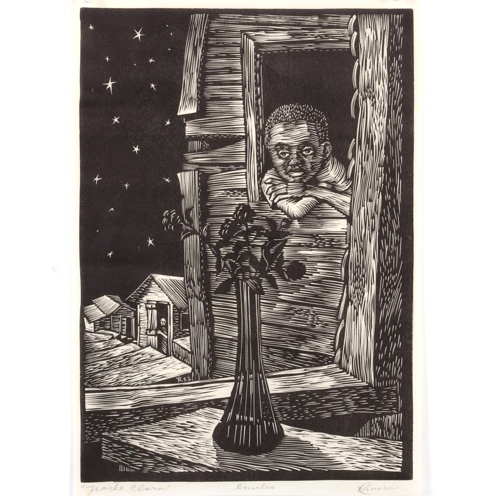 Appraisal: CARLOS RAQUEL RIVERA PUERTO RICO B NOCHE CLARA LINOCUT H