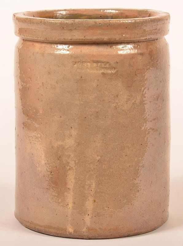 Appraisal: John Bell Earthenware Storage Jar John Bell Earthenware Storage Jar