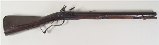 Appraisal: European Rifled Flintlock Hunting Rifle Has large trigger guard with