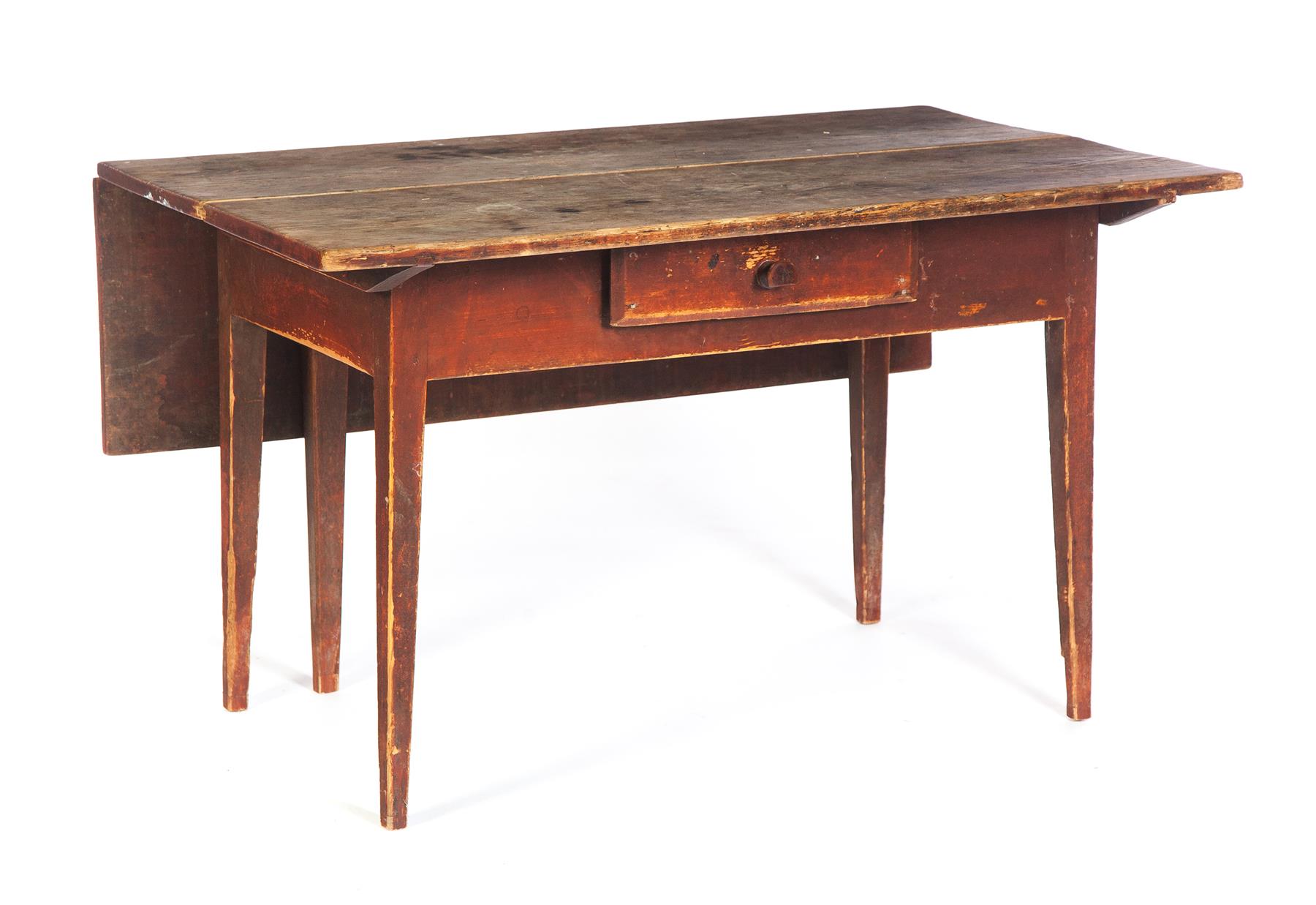 Appraisal: AMERICAN PIN TOP TABLE Mid th century pine Two-board top