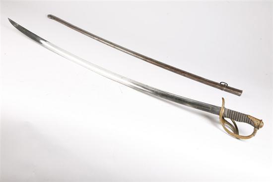 Appraisal: CIVIL WAR-ERA CAVALRY SABER Marked with a crowned B and