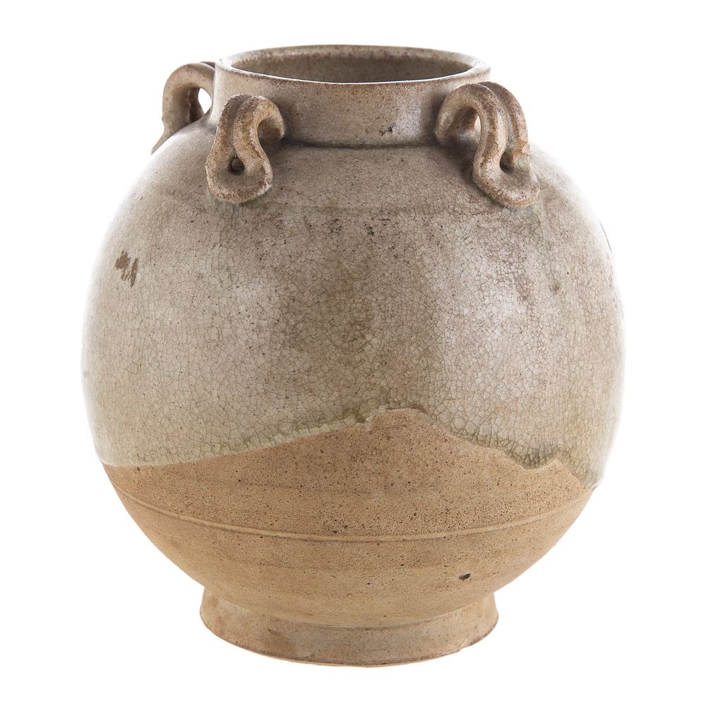 Appraisal: Chinese Pale Green Glazed Stoneware Jar Sui Dynasty - A