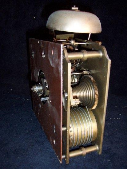 Appraisal: A twin fusee bracket clock movement striking on a bell