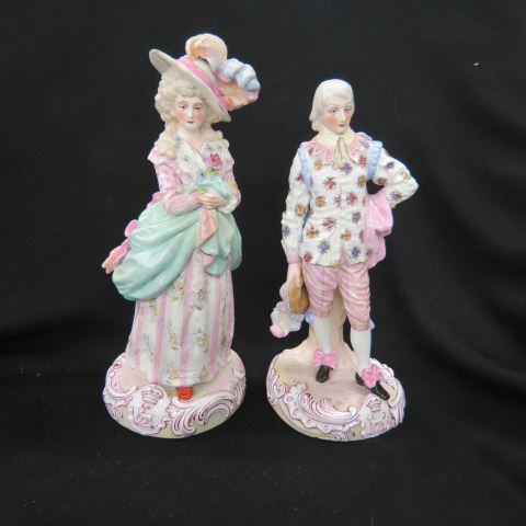 Appraisal: Pair of German Porcelain Figurine ofMan Woman in elaborate period