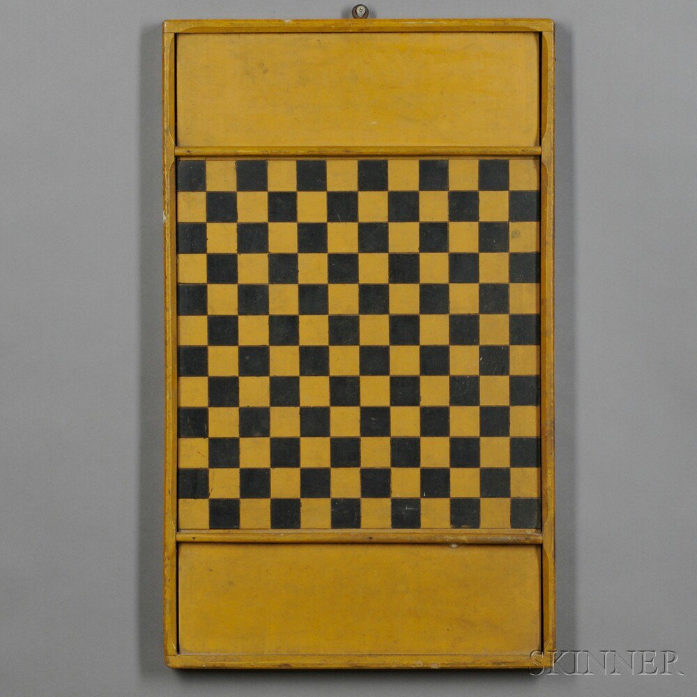 Appraisal: Painted Checkerboard possibly Canada or America late th century rectangular