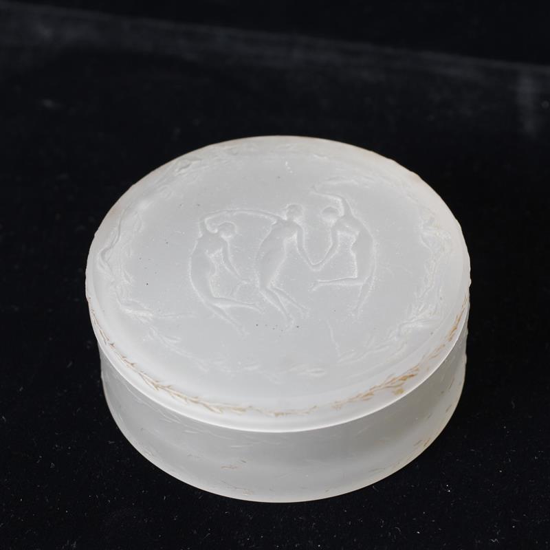 Appraisal: Rene Lalique French d'Orsay Lidded frosted glass Dresser Jar with