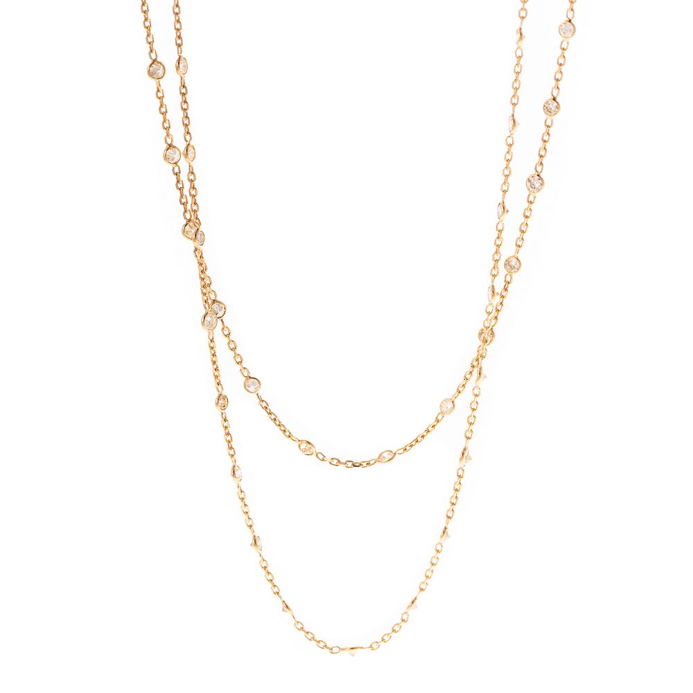 Appraisal: A ctw Diamonds by the Yard Necklace in K K