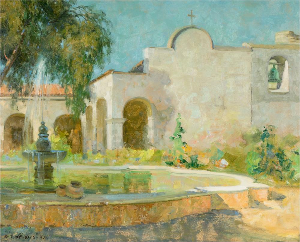 Appraisal: THEODORE LUKITS - SAN JUAN CAPISTRANO MISSIONoil on board signed