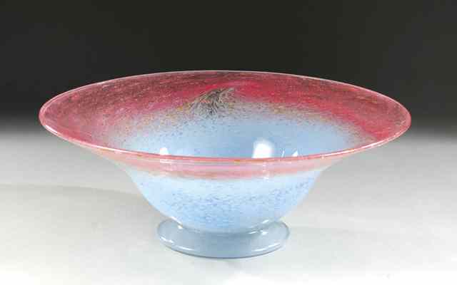 Appraisal: STEUBEN CLUTHRA ART GLASS CENTER BOWL The two layered glass