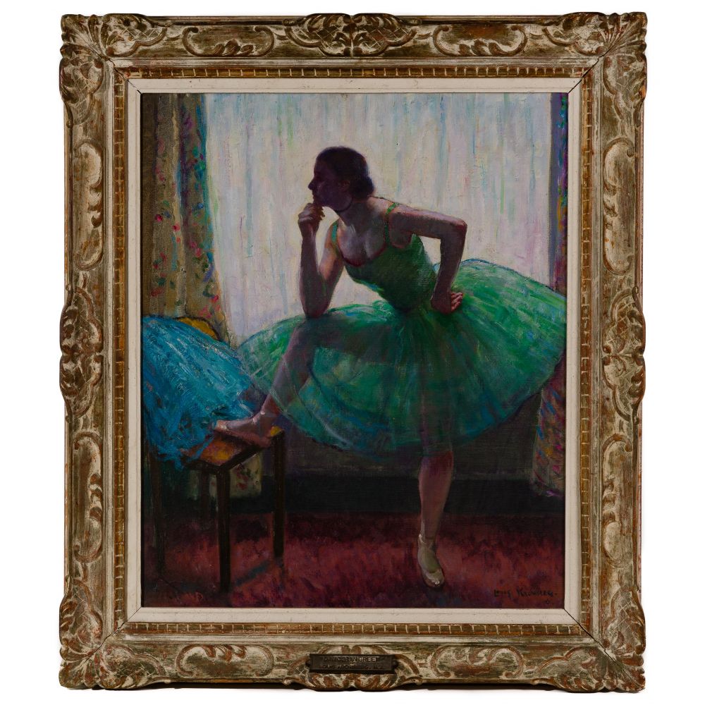 Appraisal: LOUIS KRONBERG AMERICAN - DANCER IN GREEN OIL ON CANVAS