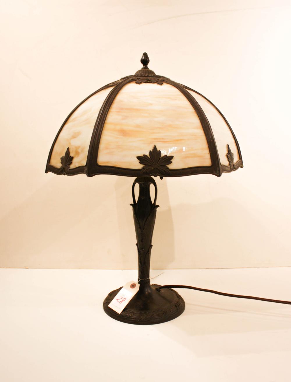 Appraisal: VINTAGE TABLE LAMP American c 's a bronzed and cast