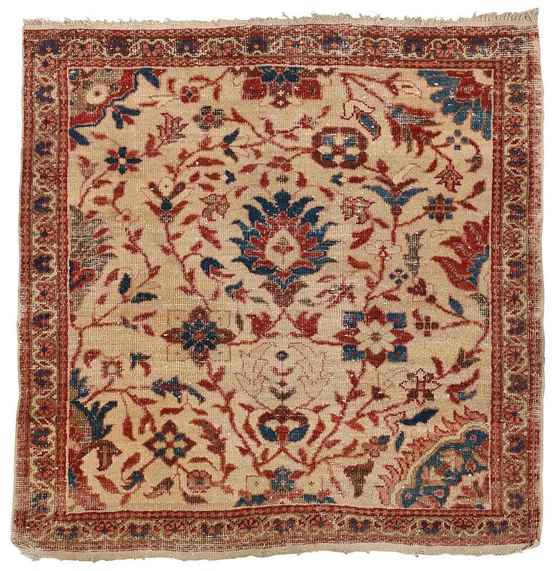 Appraisal: Sultanabad Rug Turkish circa white field red and blue floral