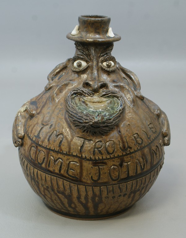 Appraisal: Billy Ray Hussey North Carolina pottery I'm Trouble Come Join