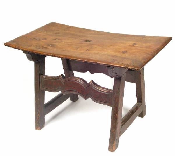 Appraisal: A Spanish Baroque mixed wood low table height in width