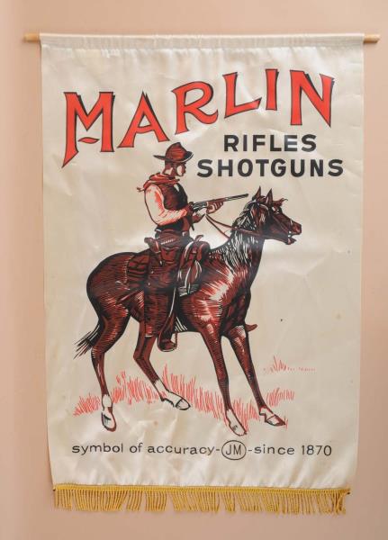 Appraisal: Marlin Rifles and Shotguns Advertising Banner This 's - 's