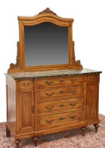 Appraisal: Italian Louis XVI style marble-top walnut commode early th c